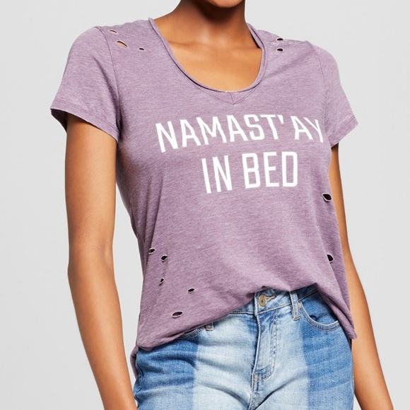 Grayson/ Threads Tops - NWT Namastay in Be Purple Graphic T-shirt, XS